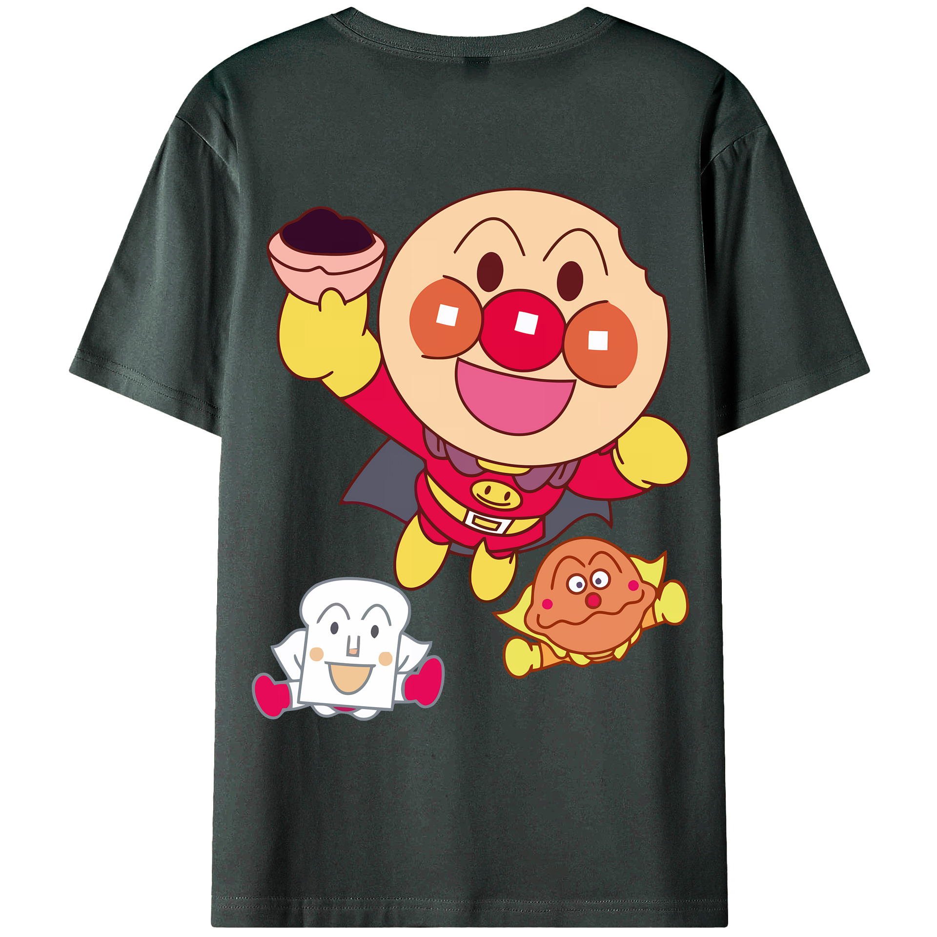 （画像用） アンパンマン Anpanman 綿100％ メンズ半袖Tシャツ（バックプリント） 通気性
